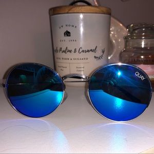 Quay blue lenses sunglasses with silver detailing